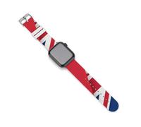 The Flags of Romania And The United Kingdom Silicone Smartwatch Replacement Bands Compatible with IWatch Wristbands Strap
