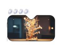 The Flame in The Cup Windshield Sunshade for Car,Sun Protection and Insulation, Automotive Accessories