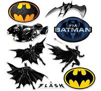 The Flash 2023 Batman Vinyl Large Deluxe Stickers Variety Pack - Laptop, Water Bottle, Scrapbooking, Tablet, Skateboard, Indoor/Outdoor - Set of 9