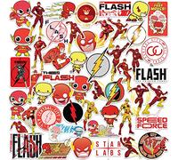 The Flash 50CT Vinyl Large Deluxe Stickers Variety Pack - Laptop, Water Bottle, Scrapbooking, Tablet, Skateboard, Indoor/Outdoor - Set of 50