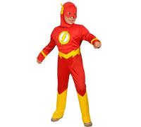 The Flash costume disguise boy official DC Comics (Size 5-7 years) with padded muscles