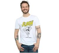 The Flash Mono Action Pose T-Shirt DC Comics White 5XL