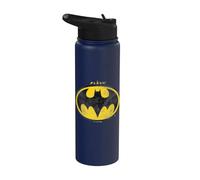 The Flash Movie Batman Logo Distressed Stainless Steel Insulated Water Bottle