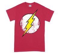 The Flash T-Shirt DC Comics Official Distressed Red New