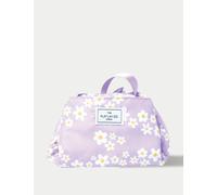 The Flat Lay Co. Drawstring Flat Lay Makeup Bag In Lilac Daisy