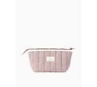 The Flat Lay Co. Essential Pouch - Mocha Gingham with Frill