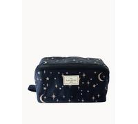 The Flat Lay Co. Flat Lay Makeup Box Bag - Celestial Blue Embroidered Velvet