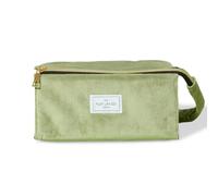 The Flat Lay Co Makeup Box Bag, Sage Green Velvet