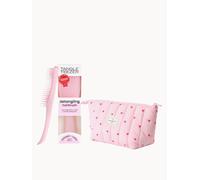 The Flat Lay Co. Marshmallow Essential Makeup Pouch & Tangle Teezer Detangler Duo