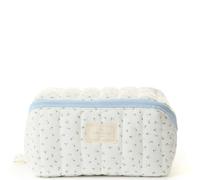 The Flat Lay Co. Marshmallow Flat Lay Makeup Box Bag - Cozy Cotton Ditsy Floral