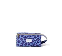 The Flat Lay Co. Open Flat Blue Leopard Box Bag Blue Leopard