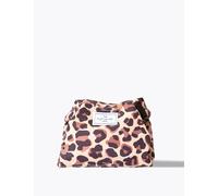 The Flat Lay Co. Open Flat Makeup Bag In Leopard Print