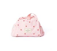 The Flat Lay Co Parachute Drawstring Flat Lay Makeup Bag Sweet Pink Hearts