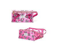 The Flat Lay Co. Pink Butterfly Jelly Open Flat Makeup Box Bag Pink