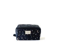 The Flat Lay Co Women's Makeup Box Bag - Celestial Blue Embroidered Velvet The Flat Lay Co Multicolor