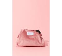 The Flat Lay Co Women's Pink Velvet Open Flat Makeup Bag The Flat Lay Co Pink