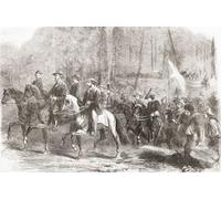 The flight of president Jefferson Davis and his ministers over the Georgia Ridge five days before his capture in 1865. Jefferson Finis Davis 1808 - 1889. American politician the only President of the