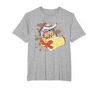 The Flintstones Coming Through T-Shirt, Men's Big and Tall, Heather Grey, 5X Tall