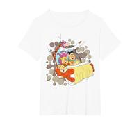 The Flintstones Coming Through T-Shirt, Women's Plus, White, 5X