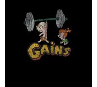 The Flintstones Distressed Bam Bam Gains Men's T-Shirt - Black - XXL
