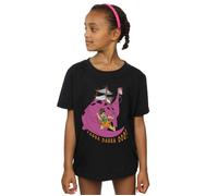 The Flintstones Girl's Yabba Dabba Doo Cotton T-Shirt in Black | Size: 5-6 Years The Flintstones Black 5-6 Years