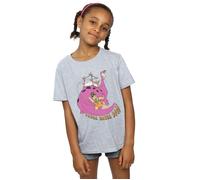 The Flintstones Girl's Yabba Dabba Doo Cotton T-Shirt in Grey | Size: 7-8 Years The Flintstones Grey 7-8 Years