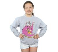 The Flintstones Girl's Yabba Dabba Doo Sweatshirt in Grey | Size: 7-8 Years The Flintstones Grey 7-8 Years