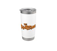 The Flintstones Logo on White Stainless Steel Insulated Tumbler