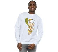 The Flintstones Men's Bamm Bamm Classic Pose Sweatshirt in White | Size: XL The Flintstones White XL