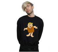 The Flintstones Men's Barney Rubble Classic Pose Sweatshirt in Black | Size: XL The Flintstones Black XL