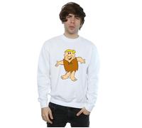 The Flintstones Men's Barney Rubble Classic Pose Sweatshirt in White | Size: 3XL The Flintstones White 3XL
