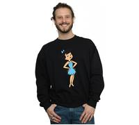 The Flintstones Men's Betty Rubble Classic Pose Sweatshirt in Black | Size: Medium The Flintstones Black M