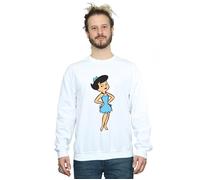 The Flintstones Men's Betty Rubble Classic Pose Sweatshirt in White | Size: 4XL The Flintstones White 4XL