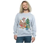 The Flintstones Men's Christmas Fair Isle Sweatshirt in Grey | Size: 2XL The Flintstones Grey 2XL