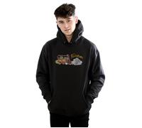 The Flintstones Men's Family Car Distressed Hoodie in Black | Size: 2XL The Flintstones Black 2XL