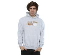 The Flintstones Men's Family Car Distressed Hoodie in Grey | Size: 3XL The Flintstones Grey 3XL
