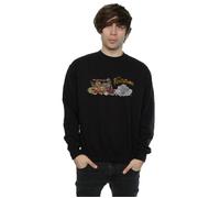 The Flintstones Men's Family Car Distressed Sweatshirt in Black | Size: Medium The Flintstones Black M
