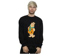The Flintstones Men's Fred Flintstone Kick Sweatshirt in Black | Size: 4XL The Flintstones Black 4XL