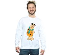 The Flintstones Men's Fred Flintstone Kick Sweatshirt in White | Size: 3XL The Flintstones White 3XL