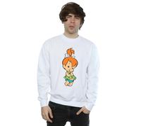 The Flintstones Men's Pebbles Flintstone Sweatshirt in White | Size: 2XL The Flintstones White 2XL