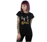 The Flintstones Women's Bam Bam Gains Distressed Cotton T-Shirt in Black | Size: 2XL The Flintstones Black 2XL