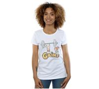 The Flintstones Women's Bam Bam Gains Distressed Cotton T-Shirt in White | Size: XL The Flintstones White XL