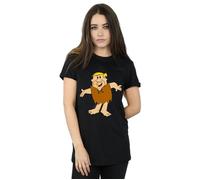 The Flintstones Women's Barney Rubble Classic Pose Cotton Boyfriend T-Shirt in Black | Size: Medium The Flintstones Black M
