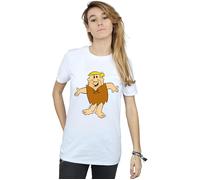 The Flintstones Women's Barney Rubble Classic Pose Cotton Boyfriend T-Shirt in White | Size: Small The Flintstones White S