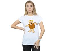 The Flintstones Women's Barney Rubble Classic Pose Cotton T-Shirt in White | Size: 2XL The Flintstones White 2XL