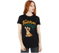 The Flintstones Women's Fred Yabba Dabba Doo Cotton Boyfriend T-Shirt in Black | Size: 3XL The Flintstones Black 3XL