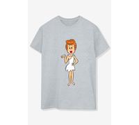 The Flintstones Women's Wilma Flintstone Classic Pose Cotton Boyfriend T-Shirt in Grey | Size: Small The Flintstones Grey S