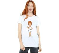 The Flintstones Women's Wilma Flintstone Classic Pose Cotton Boyfriend T-Shirt in White | Size: 2XL The Flintstones White 2XL
