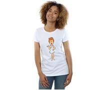 The Flintstones Women's Wilma Flintstone Classic Pose Cotton T-Shirt in White | Size: Medium The Flintstones White M