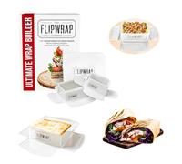 The Flipwrap Tortilla Wrap Maker Kit | Ultimate Wrap Builder for 7" and 10" Tortillas | Tortilla Maker for Burritos and Quesadillas | Perfect for Kid's Lunches | Tamper Cutter and Storage Box Included
